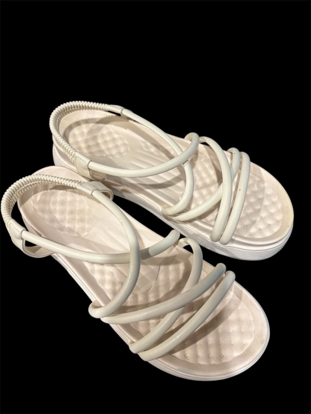 Women's Strappy Comfort Sandals in Cream